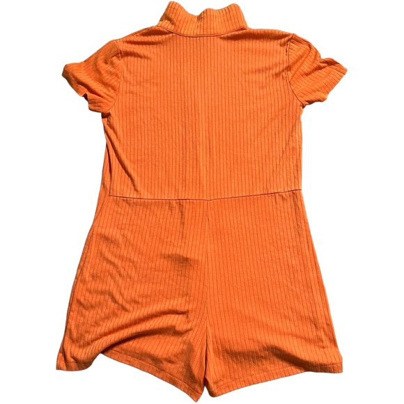 Wild Fable Women’s Orange Button Front Short Sleeve Romper Playsuit Size 1X - Picture 3 of 5